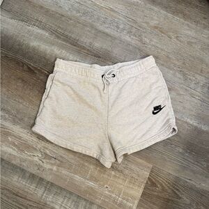 Cream/Off White Nike Sweat Shorts